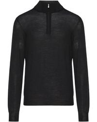 Gran Sasso - Half-Zip Fine-Knit Sweater - Lyst