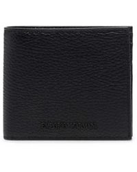 Emporio Armani - Black Lederen Portemonnee - Lyst