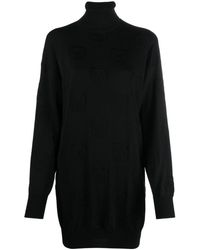 Moschino - Teddy Bear Intarsia-knit Mini Dress - Lyst