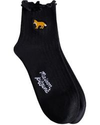 Maison Kitsuné - Socken Mit Fuchs-Stickerei - Lyst