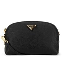 Prada - Borsa A Tracolla Con Applicazione Logo - Lyst