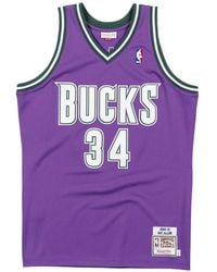 Mitchell & Ness - Nba Authentic Jersey "Milwaukee Bucks Ray Allen #34" Tank Top - Lyst