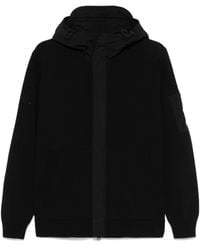 C.P. Company - Full-Zip Cotton Hoodie With Textured Finish - Lyst