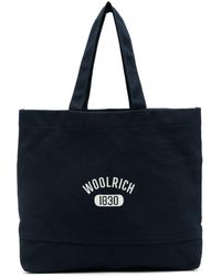 Woolrich - Logo-print Canvas Tote Bag - Lyst