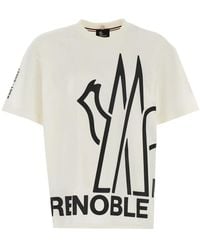 Moncler - Bedrucktes T -Shirt - Lyst