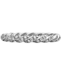 David Yurman - 18Kt Petite Pavé Diamond Band Ring (2.8Mm) - Lyst
