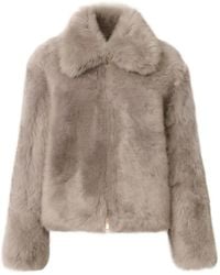 Fabiana Filippi - Shearling Zip-Front Jacket - Lyst
