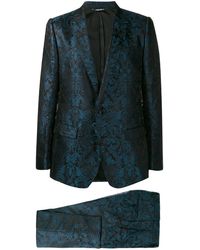 Dolce & Gabbana Jacquard Martini Suit - Blue