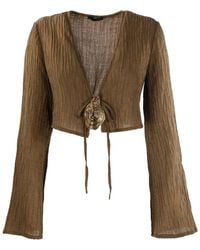 HAMOULET - Hadar Bell-Sleeve Embellished Blouse - Lyst