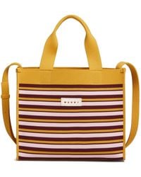 Marni - Small Shopping Striped Tote Bag - Lyst
