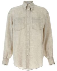 Brunello Cucinelli - リネンシャツ - Lyst