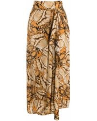Alberta Ferretti - Falda Con Motivo De Mariposas - Lyst