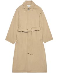 Ami Paris - Single-breasted Belted Trench Coat - Lyst