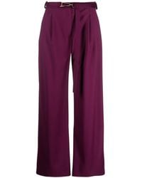 Patrizia Pepe - Belted Palazzo-Design Trousers - Lyst