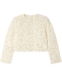 Sandro - Sequin-Embellished Cropped Jacket - Lyst