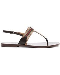 Gucci - Interlocking G Flat Sandals - Lyst