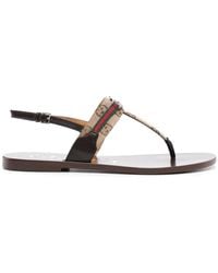 Gucci - Interlocking G Flat Sandals - Lyst
