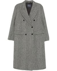 Ermanno Scervino - Cappotto Doppiopetto A Spina Di Pesce - Lyst