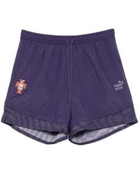 PUMA - X Fpf X Sb King Logo-Patch Drawstring Shorts - Lyst