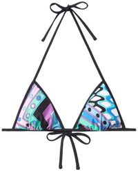 Emilio Pucci - Lycra Triangle Bikini Top - Lyst