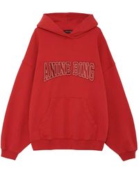 Anine Bing - Harvey Logo-Appliqué Hoodie - Lyst