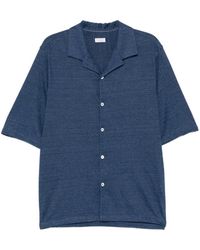 Brunello Cucinelli - Linen And Cotton Mélange Jersey Short Sleeve Shirt - Lyst