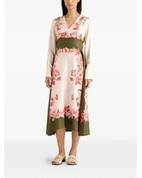 Momoní - Pilar Floral-Print V-Neck Midi Dress - Lyst