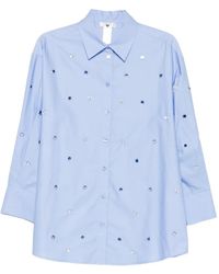 Twinset - Crystal-Embellished Eyelet Shirt - Lyst