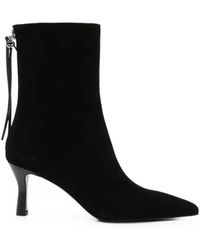 Maje - Pointed-Toe Rear-Zip Ankle Boots - Lyst