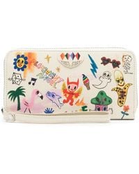 Zadig & Voltaire - Portafoglio Compagnon Con Stampa Grafica - Lyst