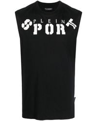 Philipp Plein - Top sin mangas con logo estampado - Lyst