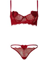 Twinset - Lace Balconette Bra And G-String Set - Lyst