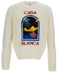CASABLANCA - Pyramid Abduction Wool Sweater - Lyst