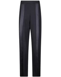 #MSM - Satin-Trim Straight-Leg Trousers - Lyst