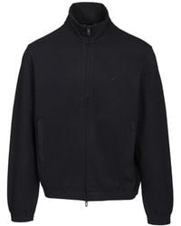 Emporio Armani - Full-Zip Textured Sweater - Lyst