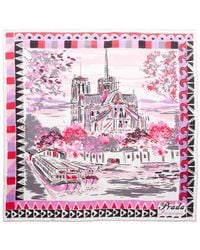 Prada - Foulard Pittoresque Parigi - Lyst