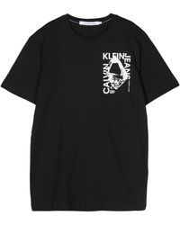 Calvin Klein - T-Shirt mit Logo-Print - Lyst