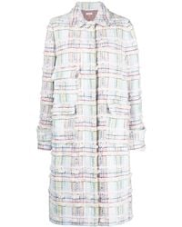 Thom Browne - Single-Breasted Tweed Coat - Lyst