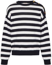 Valentino Garavani - Striped Crew-Neck Jumper - Lyst
