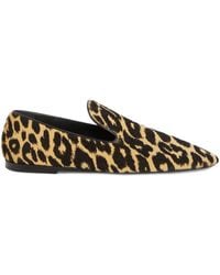 Jil Sander - Leopard-Print Loafers - Lyst