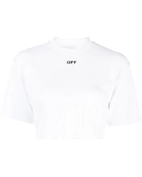 Off-White c/o Virgil Abloh - Cropped T-Shirt With Logo - Lyst