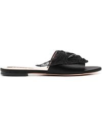 Rochas - Sandalen Mit Spitzendetail - Lyst
