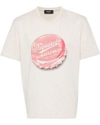 DSquared² - T-shirt en coton à imprimé graphique - Lyst