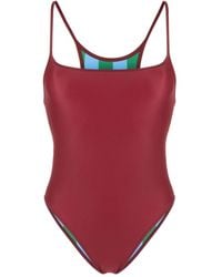 Sunnei - Reversible Cut-out Stripe Swimsuit - Lyst