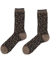 ANT45 - Atene Animal-Print Socks - Lyst