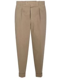 Incotex - Pleated-Detail Turn-Up Trousers - Lyst