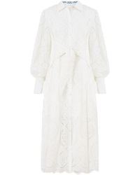 CAMILLA - Waist-Tie Midi Shirt Dress - Lyst