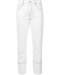 MSGM Jeans Met Smalle Pijpen - Wit
