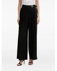 KARL LAGERFELD - Belted Pleated Trousers - Lyst