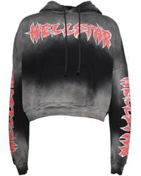 HELLSTAR - Stars Shine Graffiti-Print Cropped Hoodie - Lyst